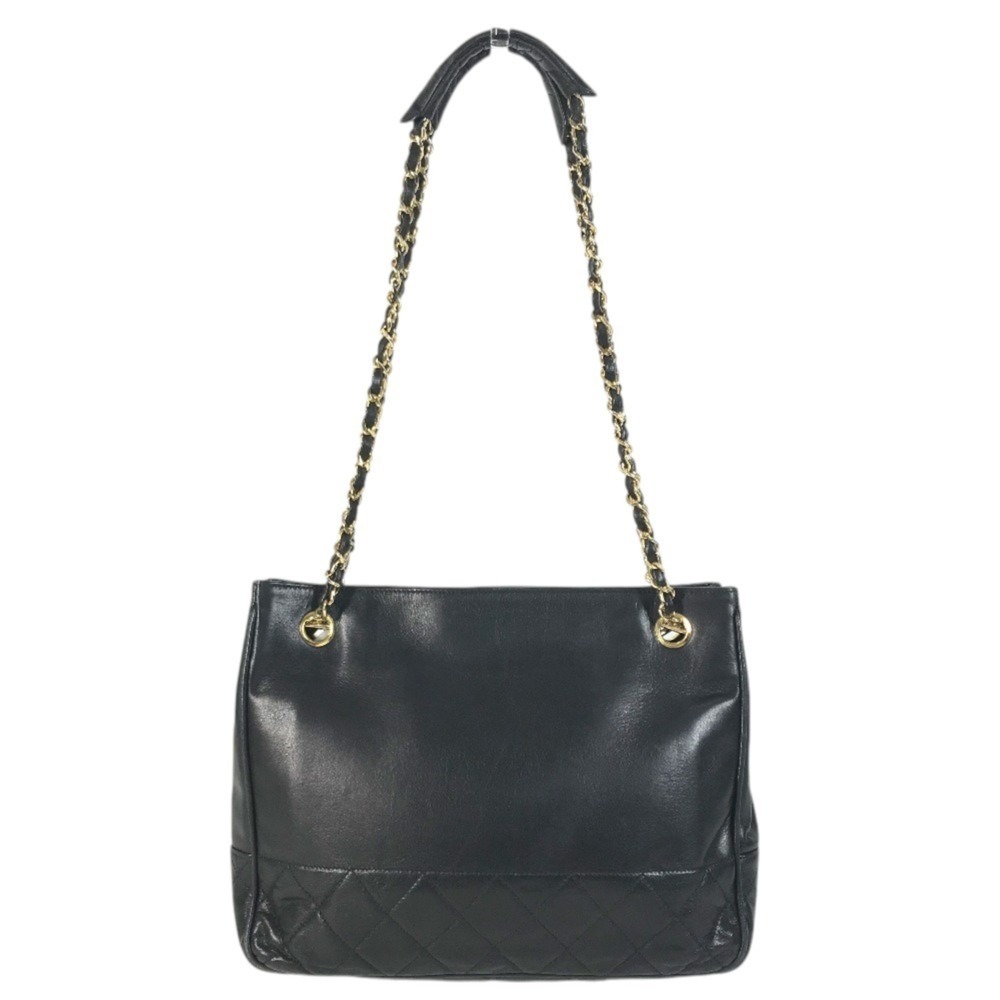 CHANEL Vintage Matelassé Quilted Bag, Double Chain, Chain Tote Shoulder Leath...